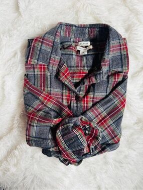 LL Bean Plaid Button Up Shirt